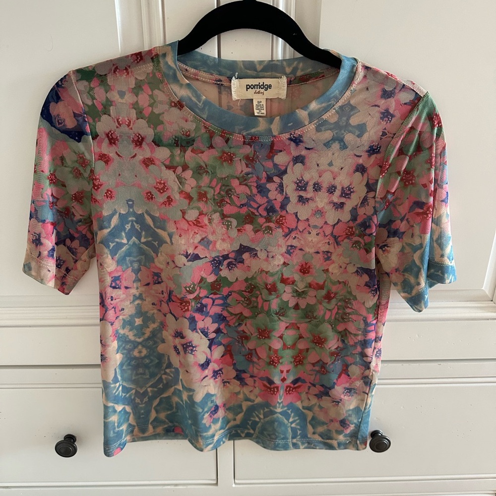 Mesh Floral Top